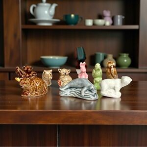 Lot Of 9 Vintage Wade Whimsies England Miniature Animal Figurines
